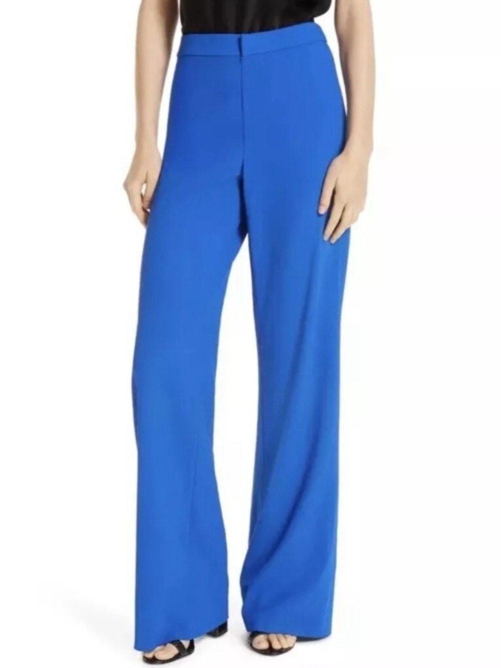 Alice  Olivia Bo Pull Up High Waist Wide Leg Colbalt Blue Women’s SP Career Pant